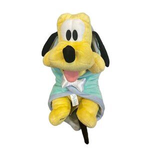 Authentic Disney Parks-Disney's Babies Pluto Dog Plush w/ Swaddle Blanket 12”